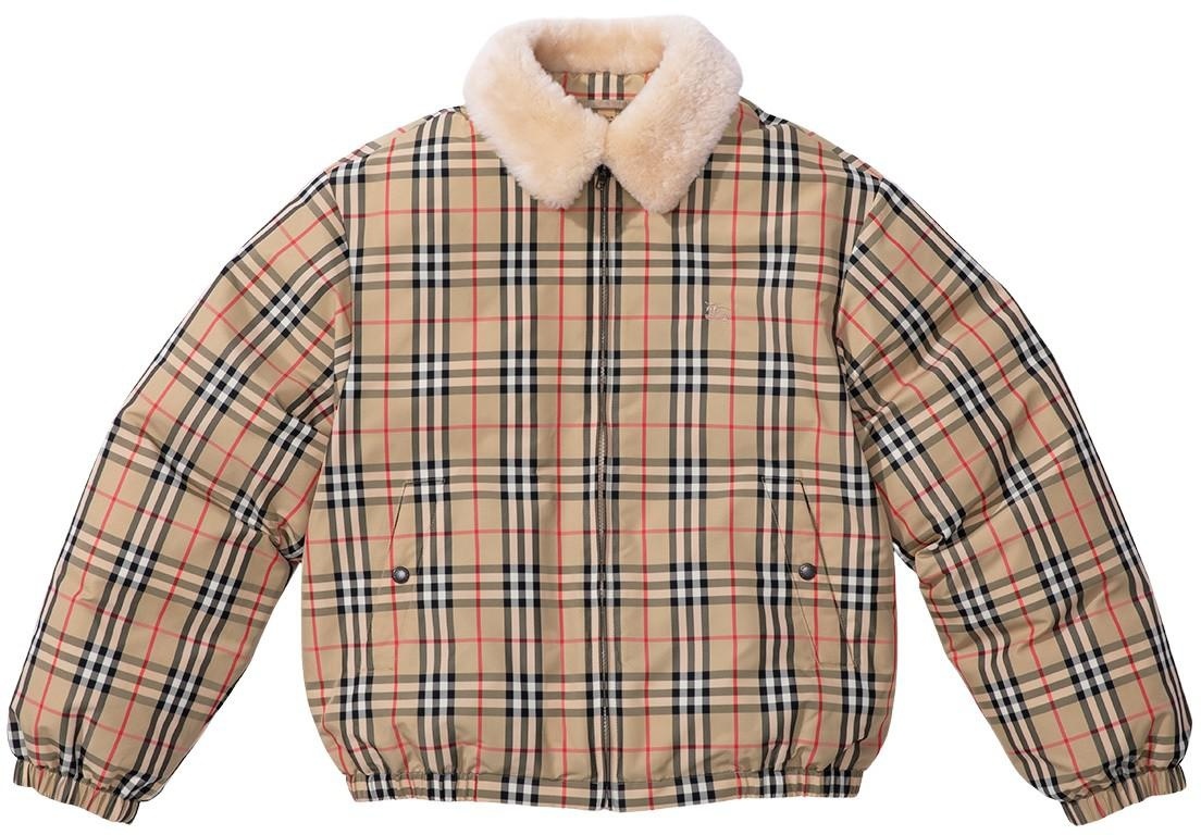 Supreme®/Burberry®Shearling Collar Down Puffer Jacket view 19